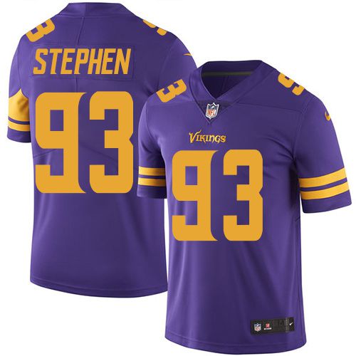 Men Minnesota Vikings #93 Shamar Stephen Nike Purple Color Rush Limited NFL Jersey